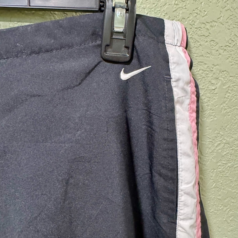 Nike Black Track Pants with Pink and White Stripes - Picture 2 of 5